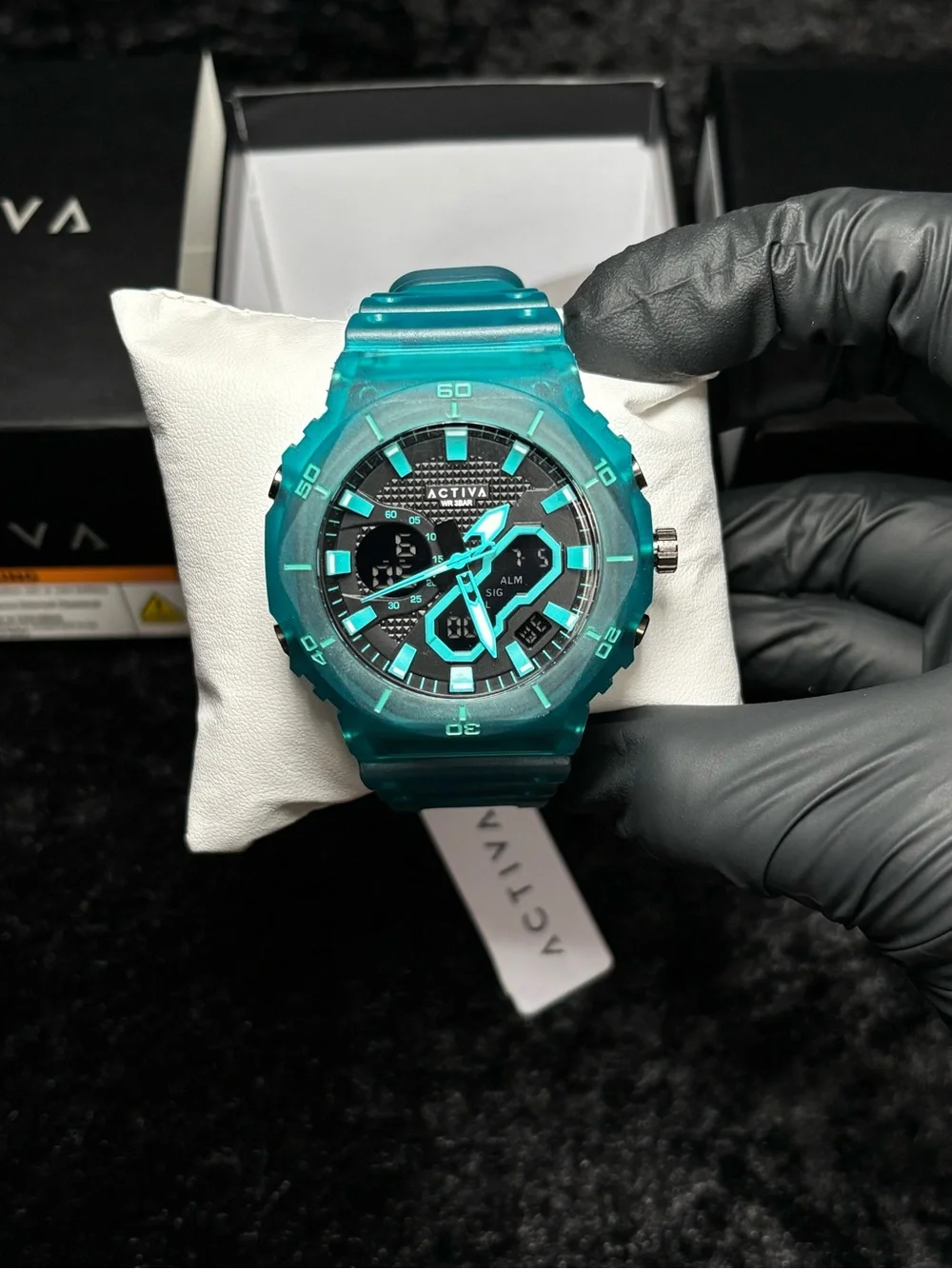 NIB Activa Exon X Invicta Teal Digital Chrono Watch